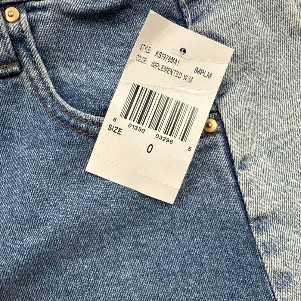 Kut  NWT Women's Sz 0 Shorts High Rise‎ Jane Cut Off Two Tone Denim Summer Beach - Picture 3 of 16